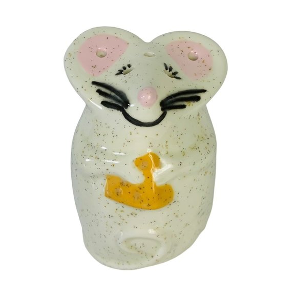 Vintage Whimsical Mouse Parmesan Cheese Shaker Ceramic Condiment Sunday Dinner - Picture 12 of 12